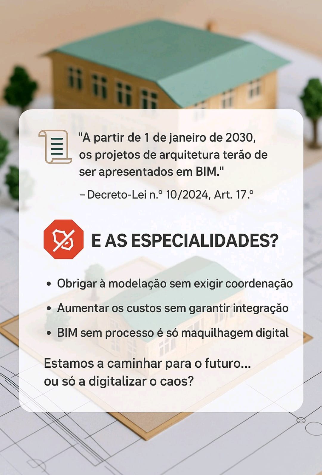 BIM obrigatório em 2030 — e as especialidades?